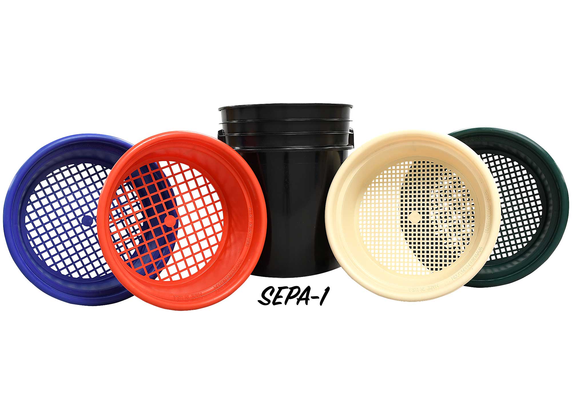 SEPA-1 Separation Screen Kit with bucket.  Comes with 4 screens